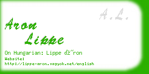 aron lippe business card